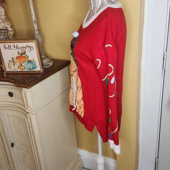 Jollidays Christmas Naughty cat sweater women's size XS - Picture 4 of 5